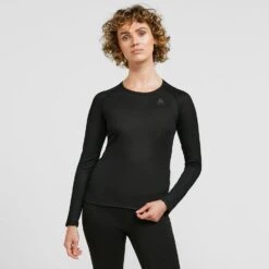 Odlo Womenâs Active F-Dry Light Long Sleeve Baselayer Top