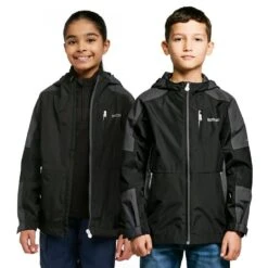 Regatta Childs Calderdale II Jacket Black/Seal Grey -Regatta Store go 416667 z