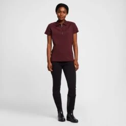 Womens Tiana Pique Short Sleeve Polo Shirt Burgundy Red Mahogany -Regatta Store go 576939 c