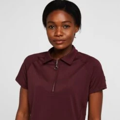 Womens Tiana Pique Short Sleeve Polo Shirt Burgundy Red Mahogany -Regatta Store go 576939 d