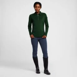 Womens Tiana Pique Long Sleeve Polo Shirt Mountain View Green -Regatta Store go 576941 c