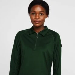 Womens Tiana Pique Long Sleeve Polo Shirt Mountain View Green -Regatta Store go 576941 d