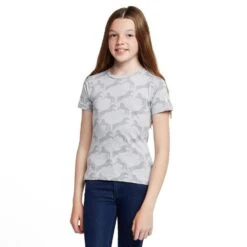 Childs Organic Micky Printed Cotton T-Shirt Ash Grey -Regatta Store go 576973 z