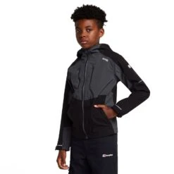 Regatta Kids' Highton III Waterproof Jacket Black/India Grey -Regatta Store go 577274 z