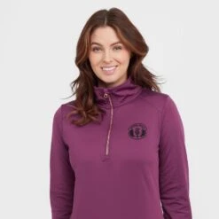 Women’s Stretch ½ Zip Top In Wine -Regatta Store go 600887 e