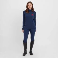 Women's Knee Patch Riding Tights In Dark Blue -Regatta Store go 600891 c