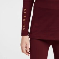 Kids' Newbury Long Sleeved Base Layer Wine -Regatta Store go 614415 f