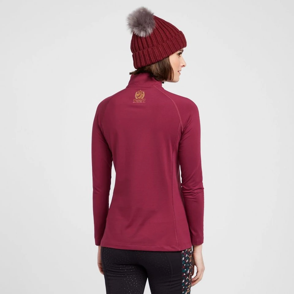 Women's Team Long Sleeve Base Layer In Mulberry 4 Women's Team Long Sleeve Base Layer In Mulberry - Image 2