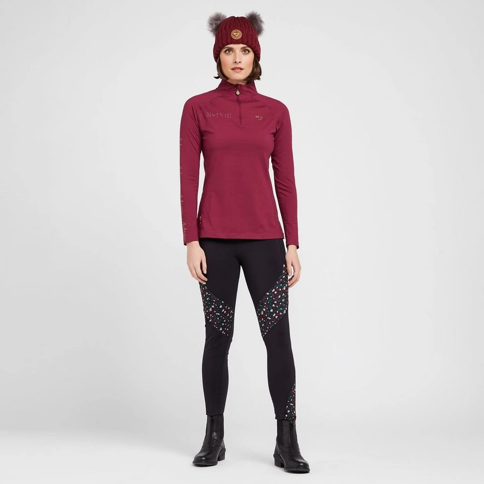 Women's Team Long Sleeve Base Layer In Mulberry 5 Women's Team Long Sleeve Base Layer In Mulberry - Image 3