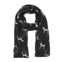 Platinum Womens Blaze Viscose Scarf Black Dogs -Regatta Store go 618457 z