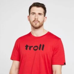 TROLL Men’s Front Logo Tee In Red -Regatta Store go 643890 d