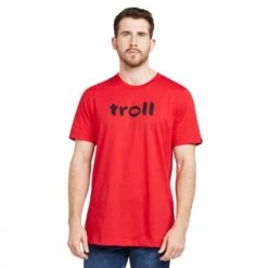 TROLL Men’s Front Logo Tee In Red -Regatta Store go 643890 z